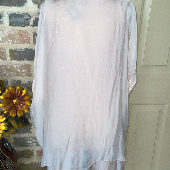 NT by Amati Chiffon Silk and Sequined 2 Piece Set Top and Pants - Picture 5 of 14